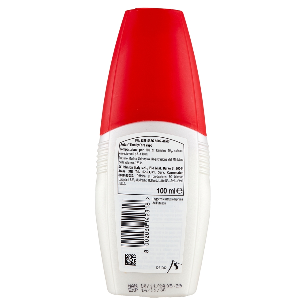 Autan Family Care Vapo Insetto Repellente e Antizanzare, 100ml